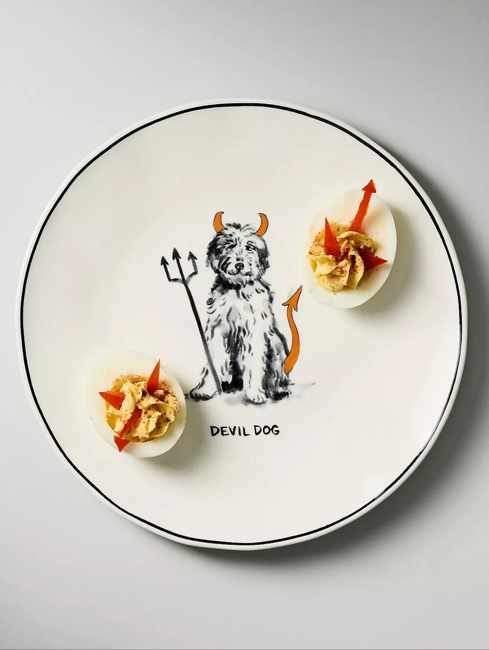 Anthropologie Halloween Dog Dessert Plate